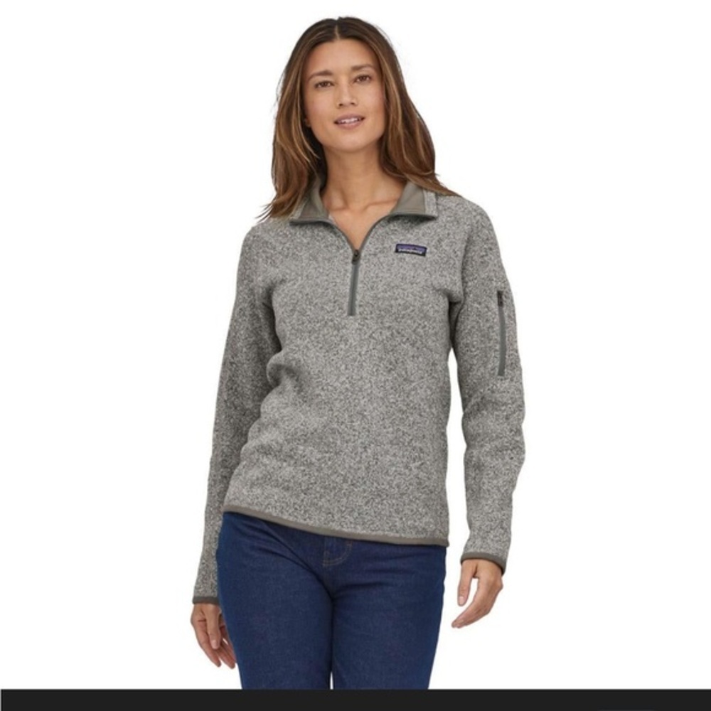 Patagonia Women's Gray Quarter-Zip Sweater